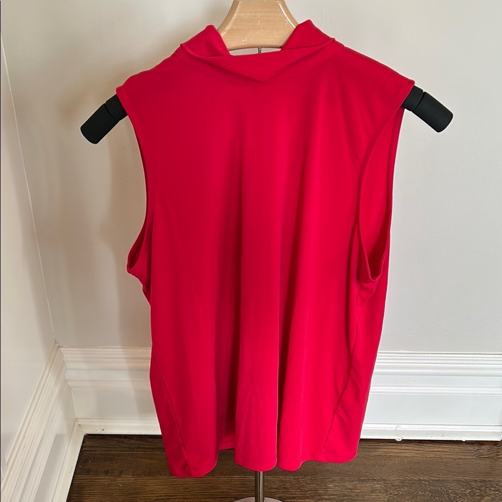 Banana Republic Red Muscle Tee High Neck